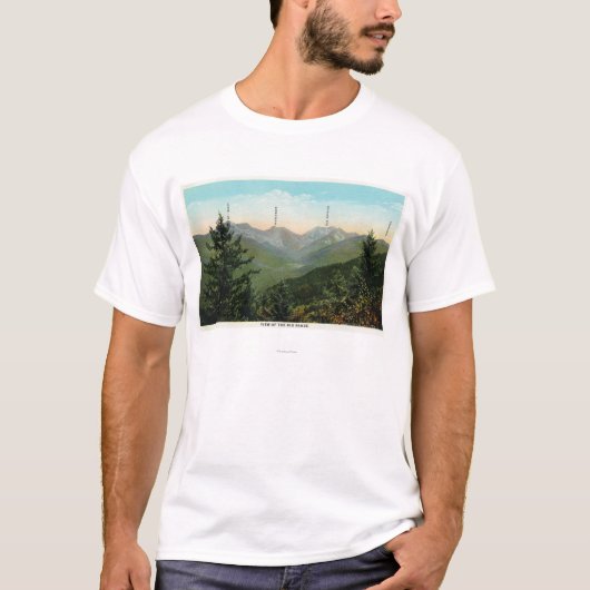 Uitzicht van Mt. Marcy, Saddleback, Sawtooth T-shirt (Voorkant)