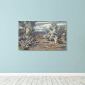 Uitzicht van Mt. San Gorgonio & Palm Springs Canvas Afdruk (Insitu (Houten vloer))