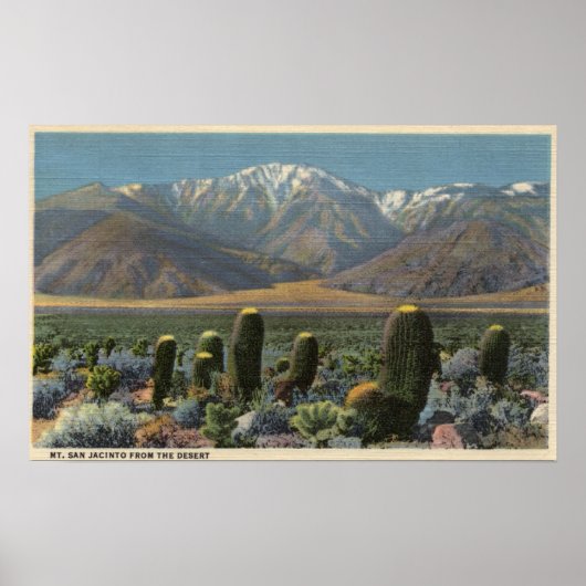 Uitzicht van Mt. San Jacinto Near Palm Springs Poster (Voorkant)