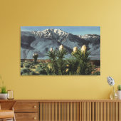 Uitzicht van Mt. San Jacinto, Yucca Mohavensis Canvas Afdruk (Insitu (Woonkamer))