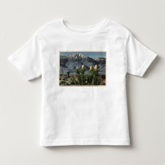Uitzicht van Mt. San Jacinto, Yucca Mohavensis Kinder Shirts (Voorkant)