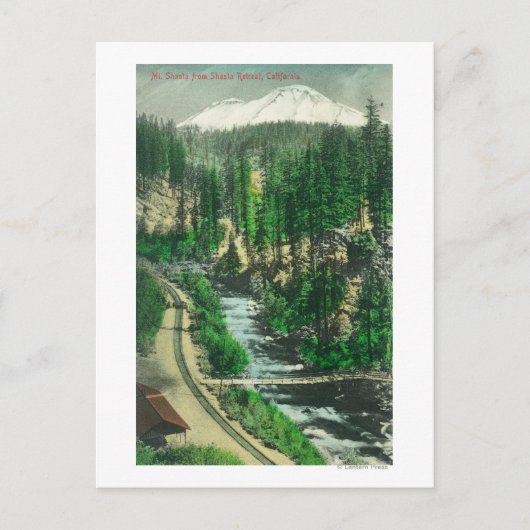 Uitzicht van Mt. Shasta van Shasta Retreat Briefkaart (Voorkant)