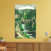 Uitzicht van Mt. Shasta van Shasta Retreat Canvas Afdruk (Insitu (Woonkamer))