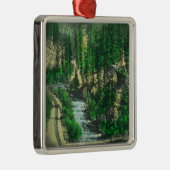 Uitzicht van Mt. Shasta van Shasta Retreat Metalen Ornament (Rechts)