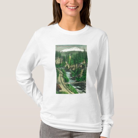 Uitzicht van Mt. Shasta van Shasta Retreat T-shirt (Voorkant)