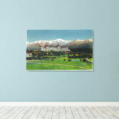 Uitzicht van Mt Washington Hotel, Presidentieel be Canvas Afdruk (Insitu (Houten vloer))