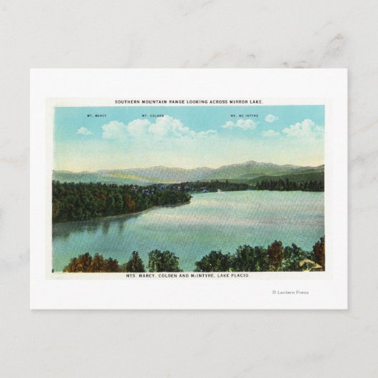 Uitzicht van Mts. Marcy, Colden en McIntyre Briefkaart (Voorkant)