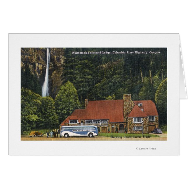 Uitzicht van Multnomah Herfsten Lodge (Voorkant Horizontaal)