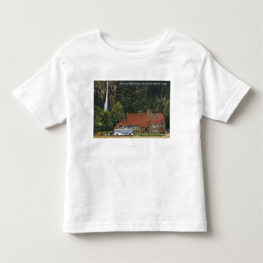 Uitzicht van Multnomah Herfsten Lodge Kinder Shirts (Voorkant)