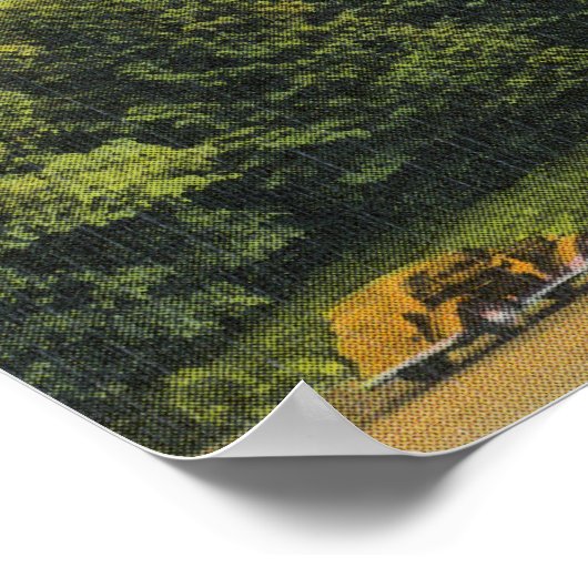 Uitzicht van Multnomah Herfsten Lodge Poster (Hoek)