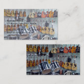 Uitzicht van muziekinstrumenten visitekaartje (Voorkant / Achterkant)