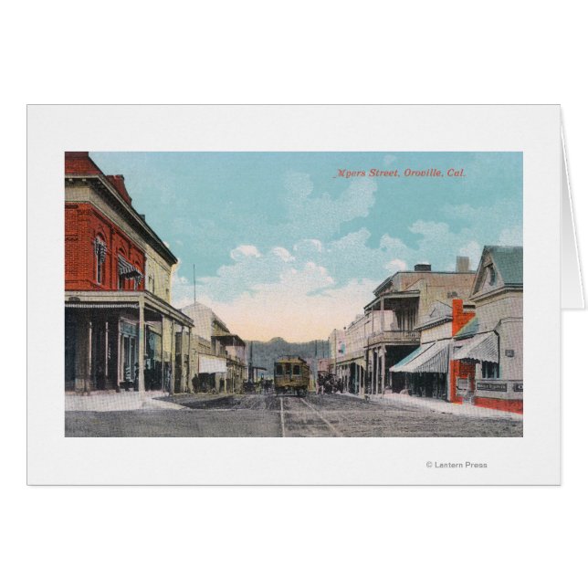 Uitzicht van Myers Street Oroville, CA (Voorkant Horizontaal)