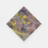 Uitzicht van najaarsboskleurige bomen servet (Hoek)