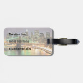 Uitzicht van Neder-Manhattan en de Brooklyn Bridge Bagagelabel (Achterkant horizontaal)