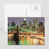 Uitzicht van Neder-Manhattan en de Brooklyn Bridge Briefkaart (Voorkant / Achterkant)