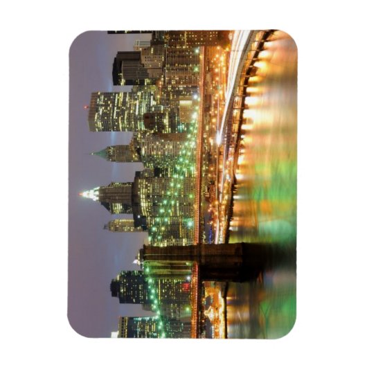 Uitzicht van Neder-Manhattan en de Brooklyn Bridge Magneet (Verticaal)