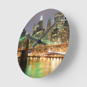 Uitzicht van Neder-Manhattan en de Brooklyn Bridge Ronde Klok (Hoek)