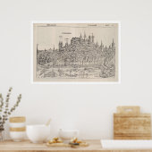 Uitzicht van Neurenberg van Nuremberg Chronicle (1 Poster (Keuken)