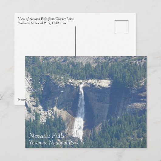 Uitzicht van Nevada-Herfsten uit Glacier Point, CA Briefkaart (Voorkant / Achterkant)