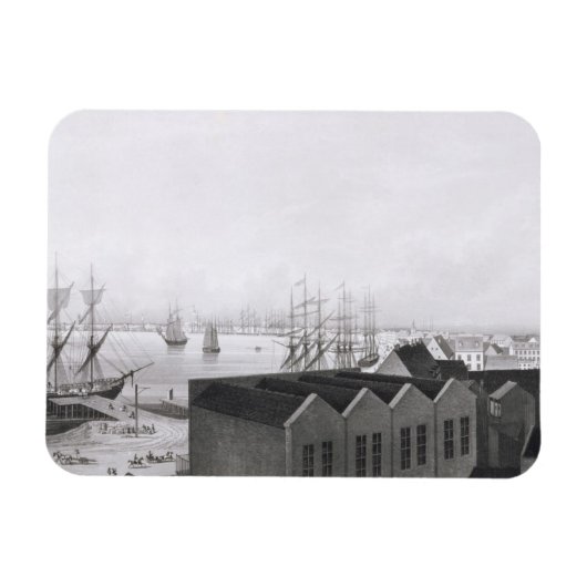 Uitzicht van New Orleans uit de Lower Cotton Pr Magneet (Horizontaal)