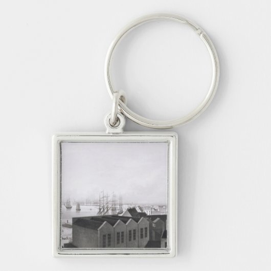 Uitzicht van New Orleans uit de Lower Cotton Pr Sleutelhanger (Voorkant)