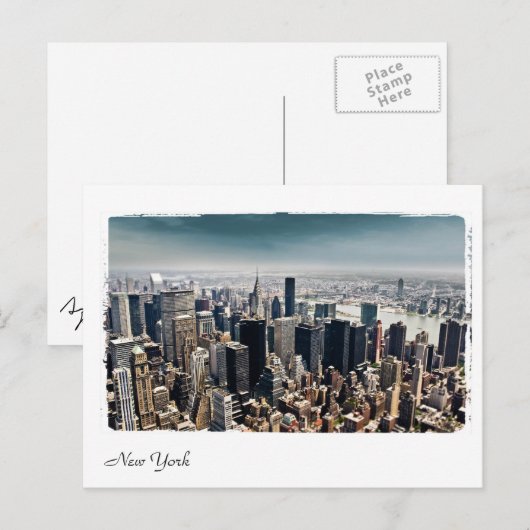 uitzicht van New York Briefkaart (Voorkant / Achterkant)