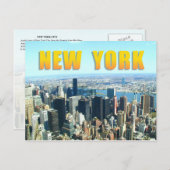 Uitzicht van New York Briefkaart (Voorkant / Achterkant)