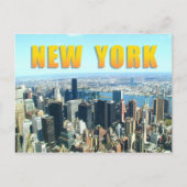 Uitzicht van New York Briefkaart (Voorkant)
