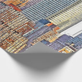Uitzicht van New York City Skyline artistiek Cadeaupapier (Hoek)