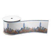 Uitzicht van New York City Skyline artistiek Satijnen Lint (Spoel)