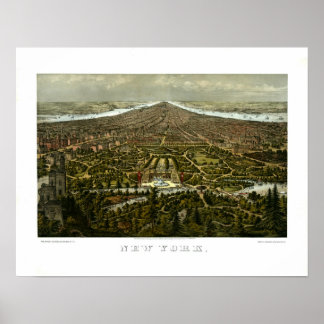 Uitzicht van New York met Central Park Poster