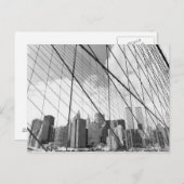 Uitzicht van New York vanaf Brooklyn Bridge Briefkaart (Voorkant / Achterkant)