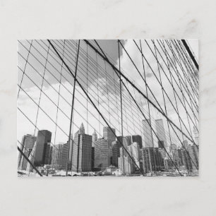 Uitzicht van New York vanaf Brooklyn Bridge Briefkaart