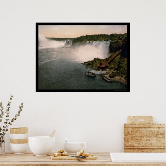 Uitzicht van Niagara Herfsten 1898 Poster (Keuken)