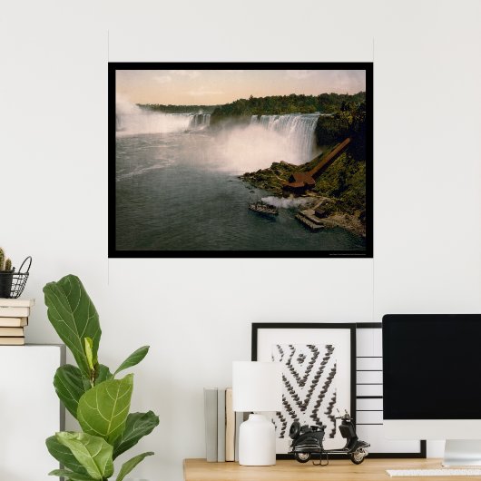 Uitzicht van Niagara Herfsten 1898 Poster (Thuiskantoor)