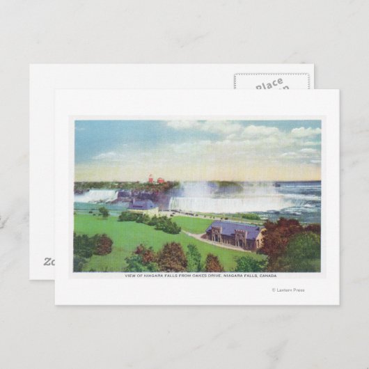 Uitzicht van Niagara-Herfsten van Oakes Drive Briefkaart (Voorkant / Achterkant)