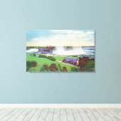 Uitzicht van Niagara-Herfsten van Oakes Drive Canvas Afdruk (Insitu (Houten vloer))