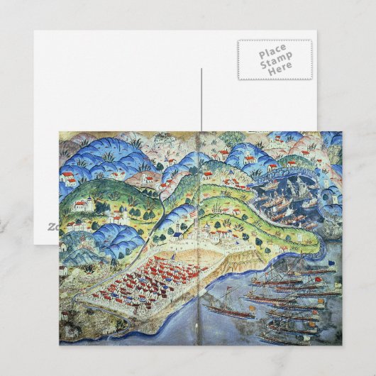 Uitzicht van Nice uit de "Suleymanname" Briefkaart (Voorkant / Achterkant)