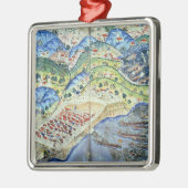 Uitzicht van Nice uit de "Suleymanname" Metalen Ornament (Links)