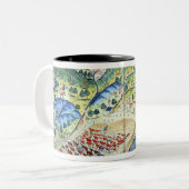 Uitzicht van Nice uit de "Suleymanname" Tweekleurige Koffiemok (Voorkant links)