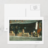 Uitzicht van nieuwe Chinese immigranten op Sidewal Briefkaart (Voorkant / Achterkant)