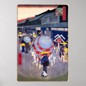 Uitzicht van Nihonbashi itchōme Street Poster (Voorkant)