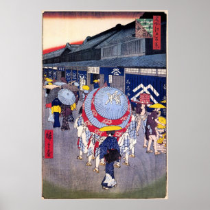 Uitzicht van Nihonbashi itchōme Street Poster