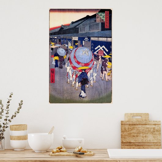 Uitzicht van Nihonbashi itchōme Street Poster (Keuken)