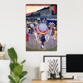 Uitzicht van Nihonbashi itchōme Street Poster (Thuiskantoor)