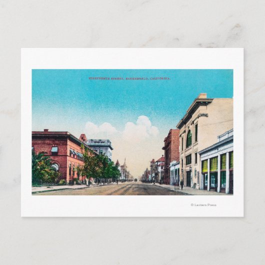 Uitzicht van Nineteenth StreetBakersfield, CA Briefkaart (Voorkant)