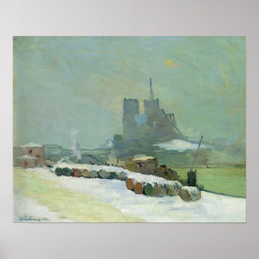 Uitzicht van Notre Dame, 1894 (olie op canvas) Poster (Voorkant)