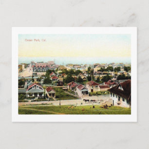 Uitzicht van Ocean Park, Santa Monica, CA Vintage Briefkaart