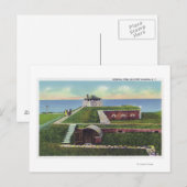 Uitzicht van officier Quarters in het oude Franse  Briefkaart (Voorkant / Achterkant)