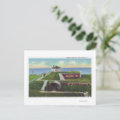 Uitzicht van officier Quarters in het oude Franse  Briefkaart (Staand voorkant)